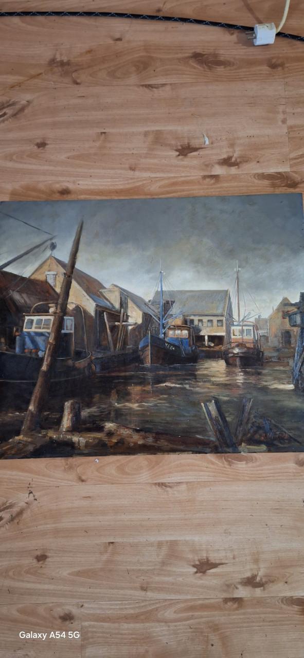Te koop: Schilderij haven van Yerseke