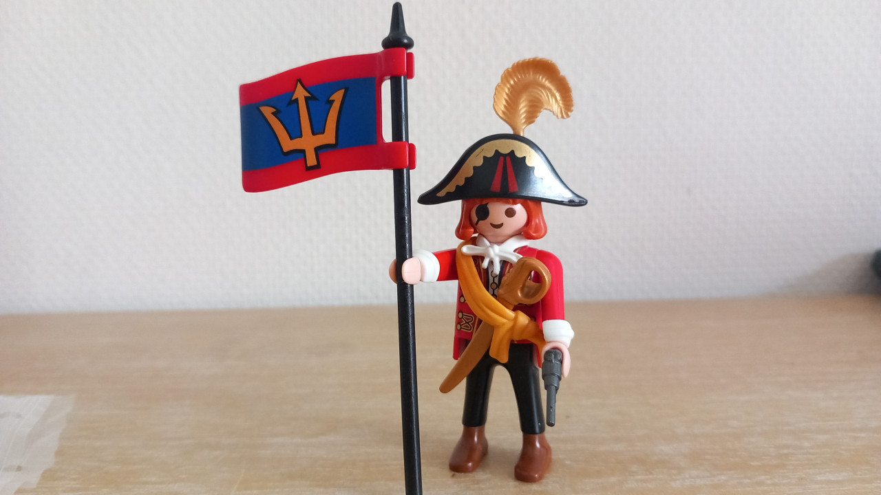 Playmobil piraat met vaandel en zwaard setnr 4690