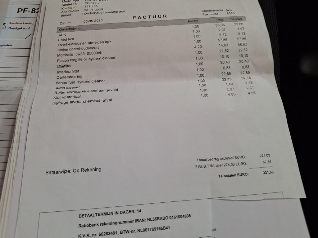 Ford Focus 1.0 lease edition | distributieriem sept 2024 vervangen |