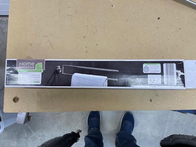 RVS handdoekenrek 2-armig