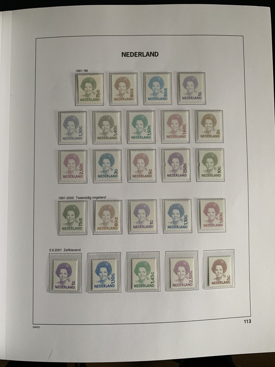 Nederland Davo de Luxe IV (1990-1999) helemaal gevuld postfris