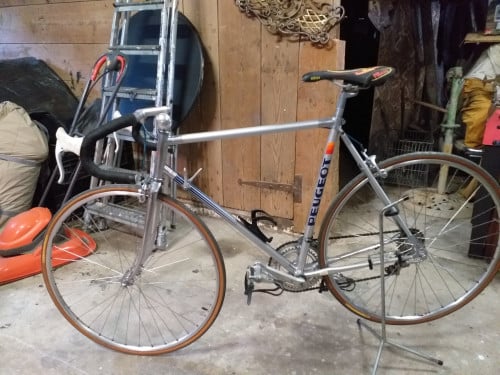 ""PEUGEOT VINTAGE RACEFIETS VOLLEDIG IN ALUMINIUM SPECIALE UITVOERING""