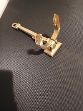 Decoratie anker messing