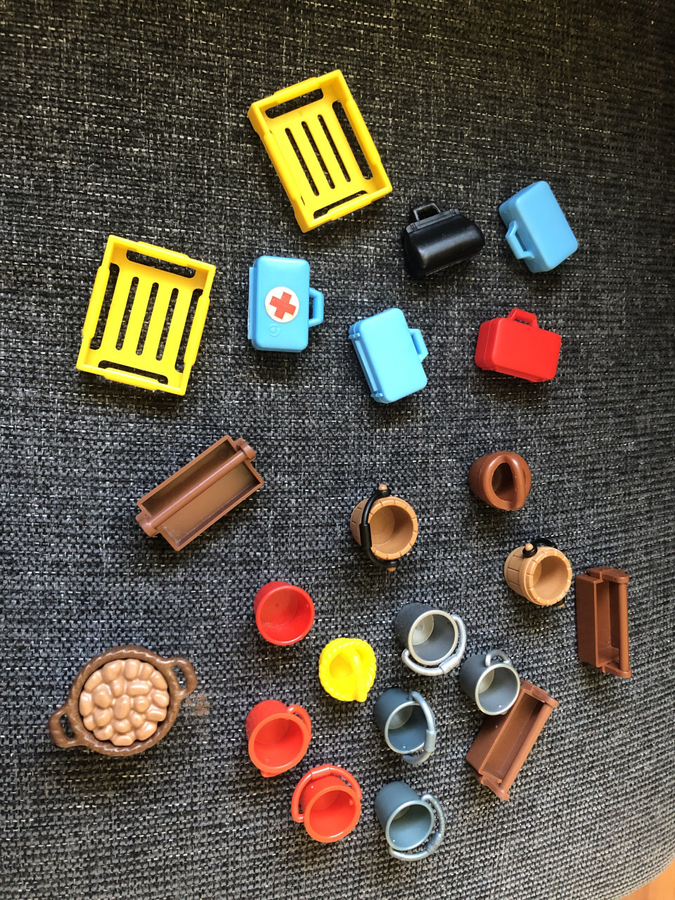 Playmobil emmers, koffers, gereedschapskist