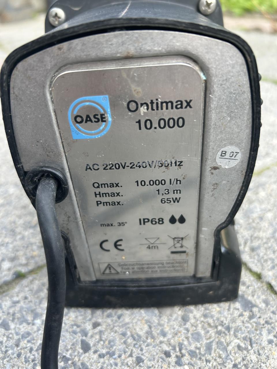 Te koop oase optimax 10000 sterkte en zuinige Vijverpomp 10000 lpu