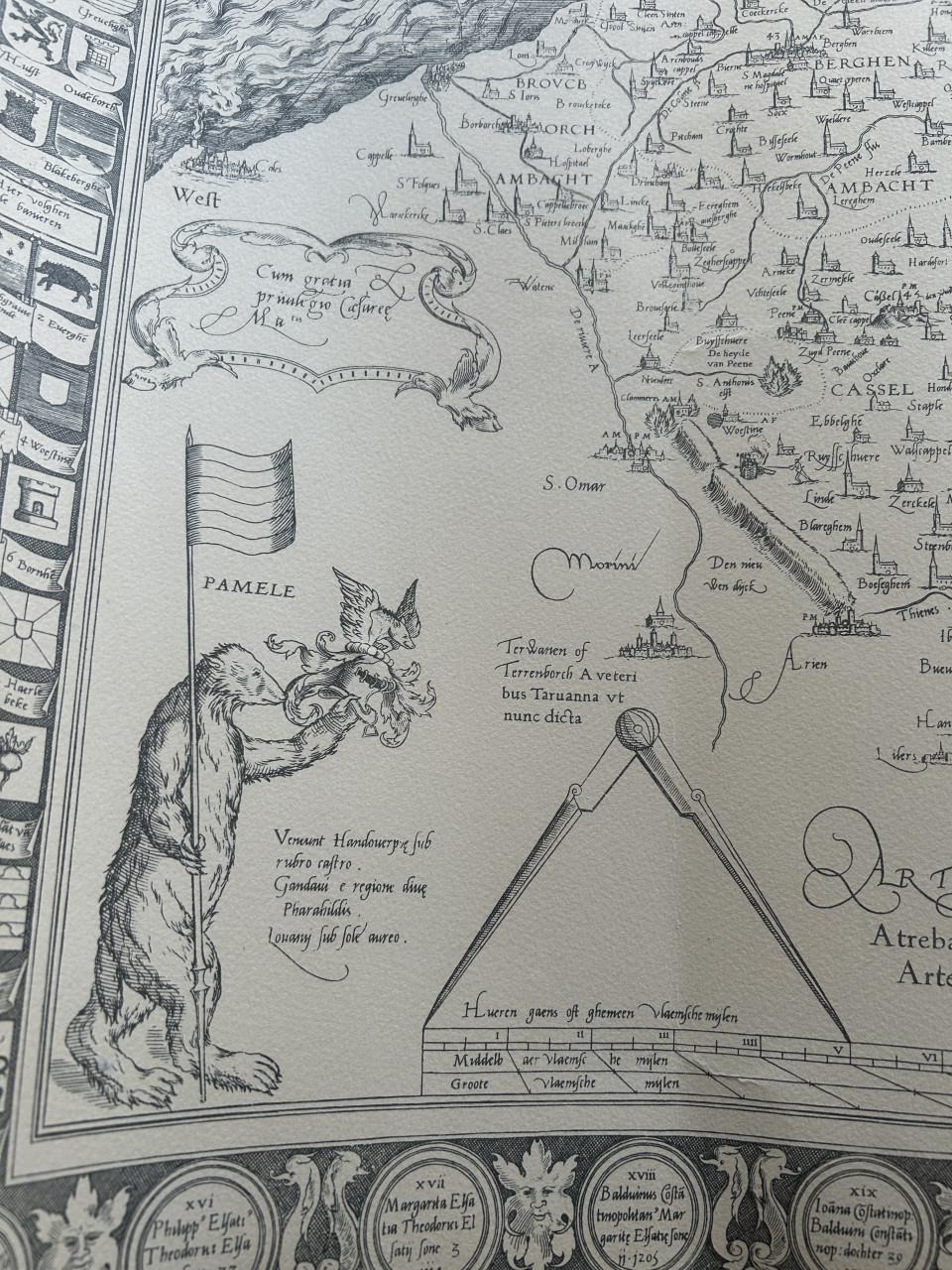 Cartografie kaart Vlaanderen