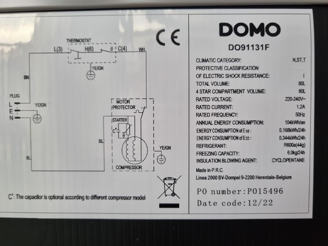 Diepvries tafelmodel ZGAN 3 lades