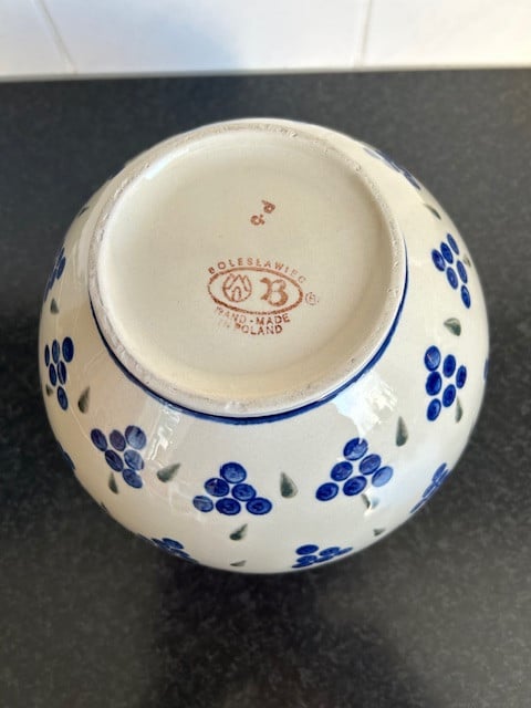 Bunzlau bloempot, Poolsaardewerk