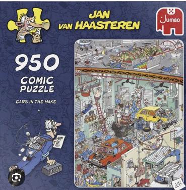 Jan van Haasteren Cars in the make 950 stukjes