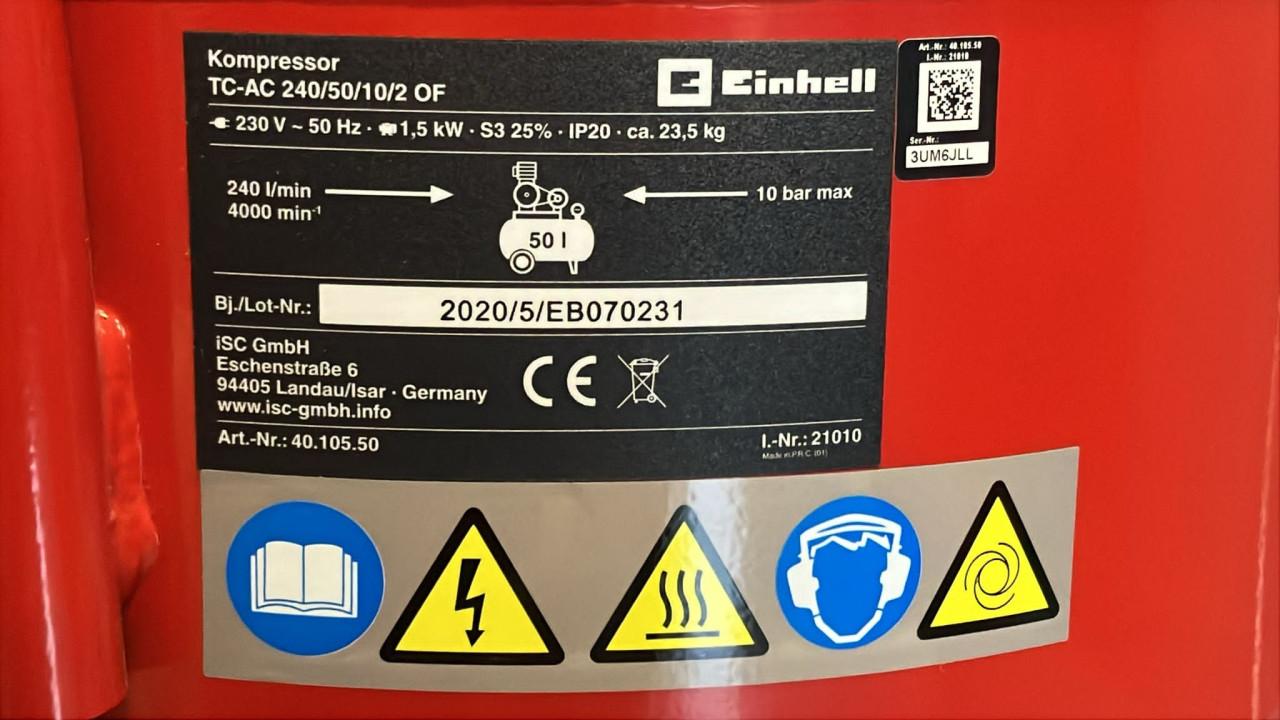 Compressor Einhell, nooit gebruikt