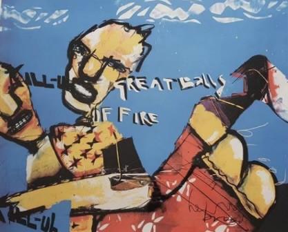 Prachtige zeefdruk Herman Brood