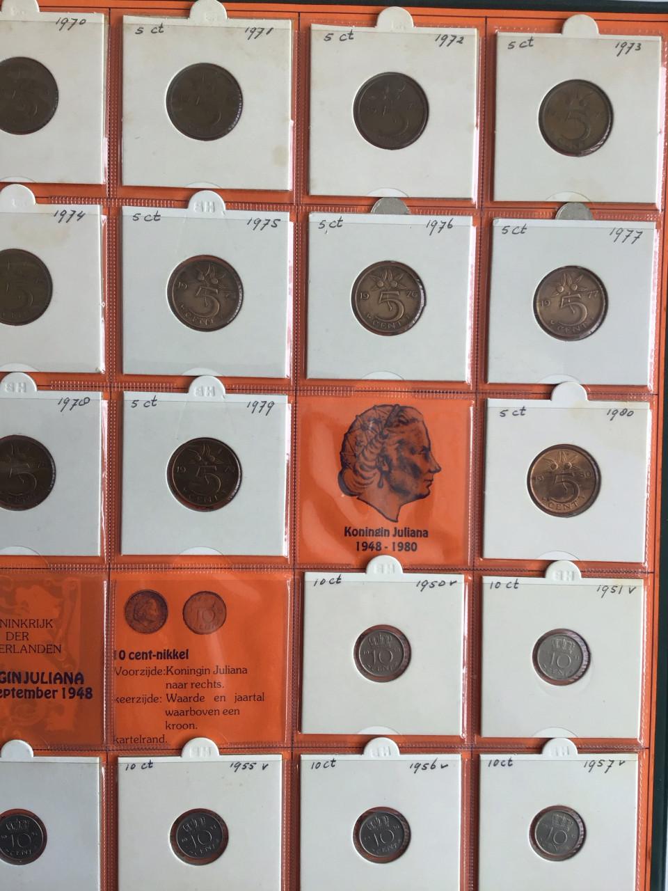 Munten album Koningin Juliana zonder zilveren munten