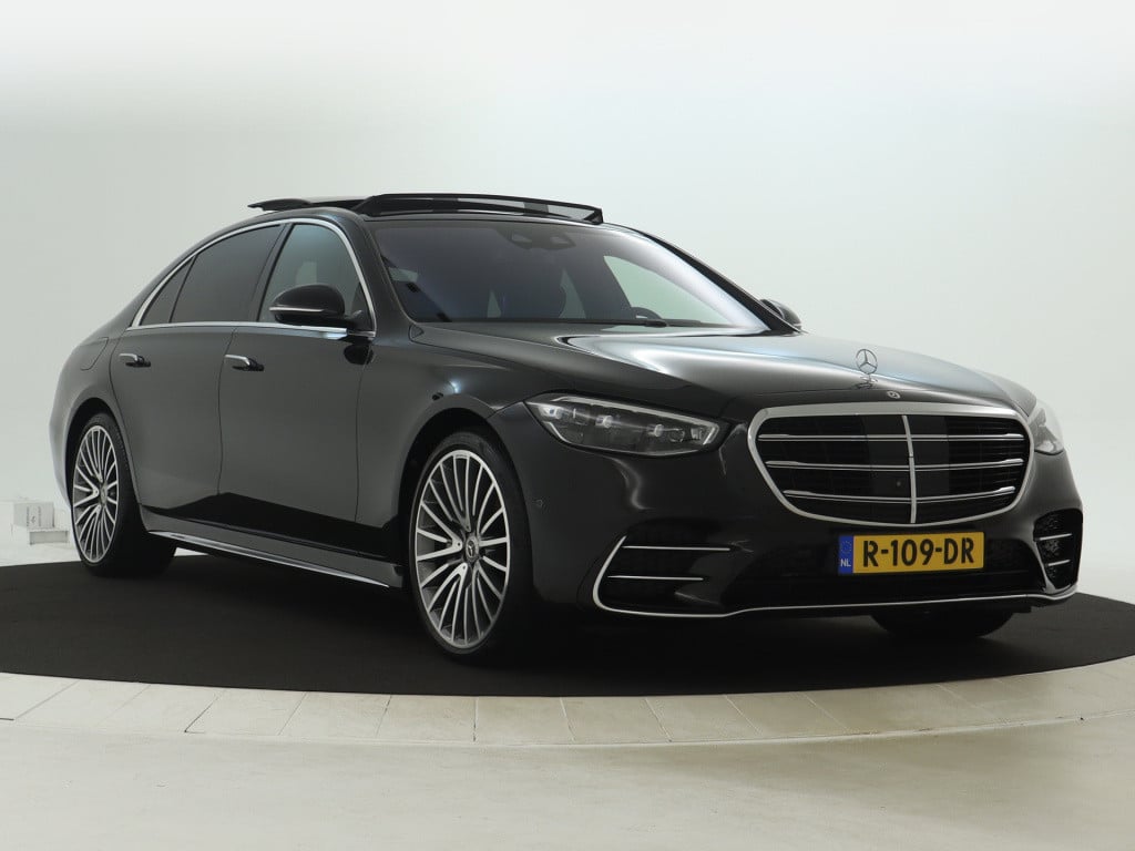 Mercedes-Benz S-klasse 450 4matic lang amg line | dodehoekdetector | panora