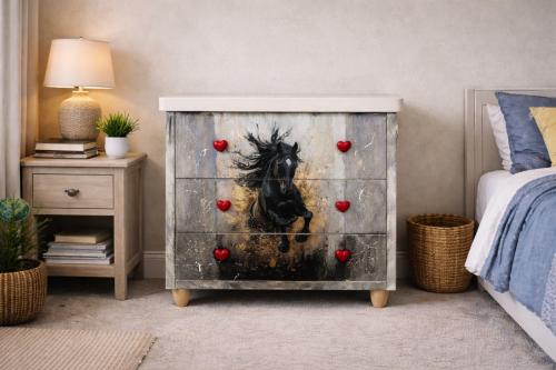 Ladekast met paard