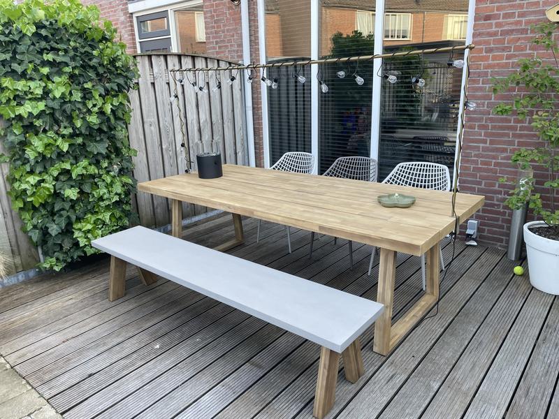 Nieuwe tuinbank in Teakhout 215 cm in verpakking