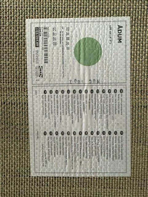 Rond groen kleed van de Ikea