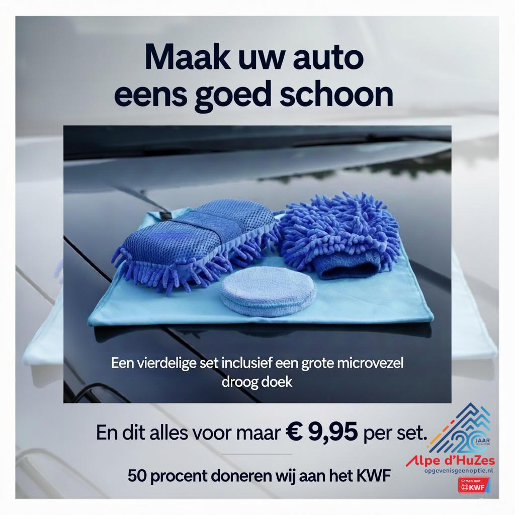 Schoonmaak set voor uw auto.
