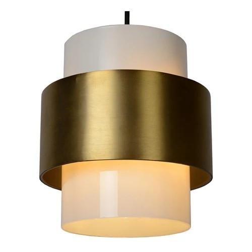 Hanglampen Lucide FIRMIN, glas met metalen rand (rond 20cm en 30cm)