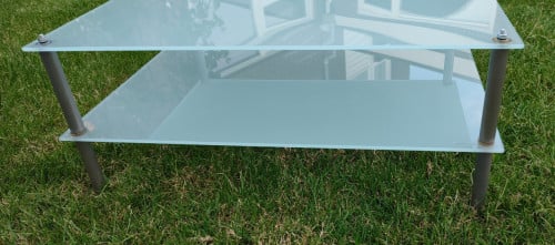 Salontafel 60x49x25 cm gehard glas transparant - Gratis
