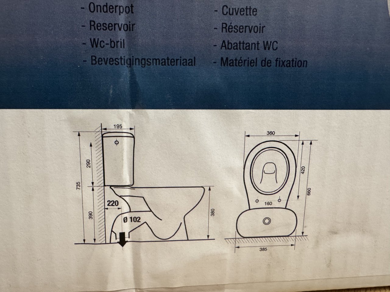 Toilet nieuw in verpakking