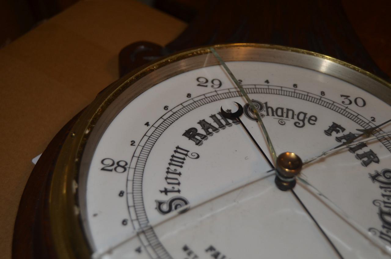 Grote Antieke Engelse Banjo Barometer