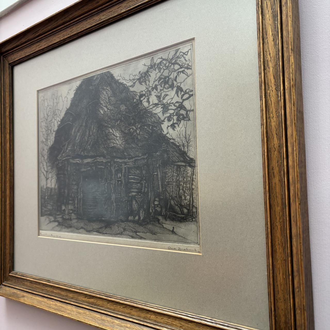 Ruurd van den Berg - Originele ets "Oud Brabant" (1942)