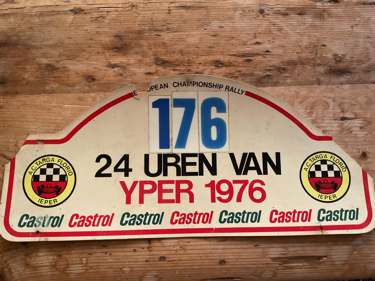 Rally schild ( 24 uren van Yper 1976 )
