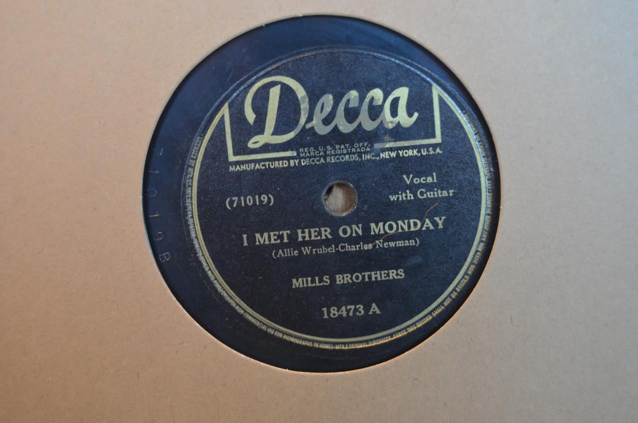 78 rpm Mills Brothers jaren '40 en '50 héél veel stuks. (6)
