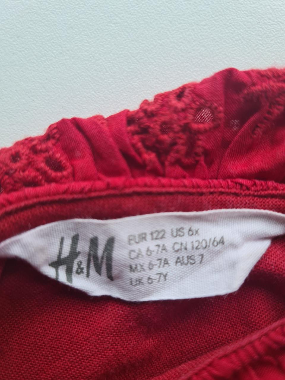 H&M rode jurk Maat 122
