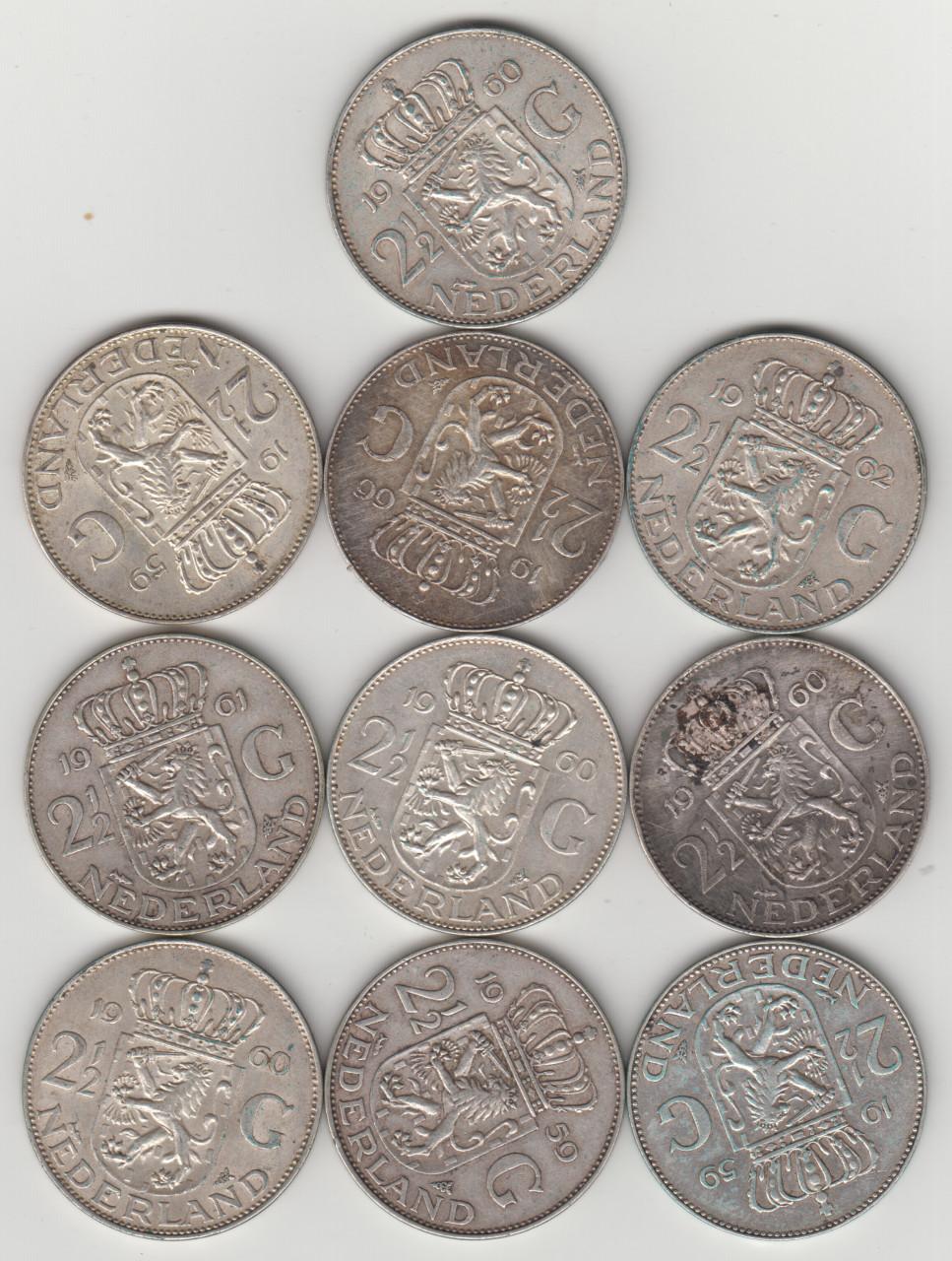 Juliana 10 Stuks Zilveren Rijksdaalder