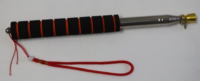 Telescoop stok met vlag Weg met die houten stok van 2 meter. Neem de
