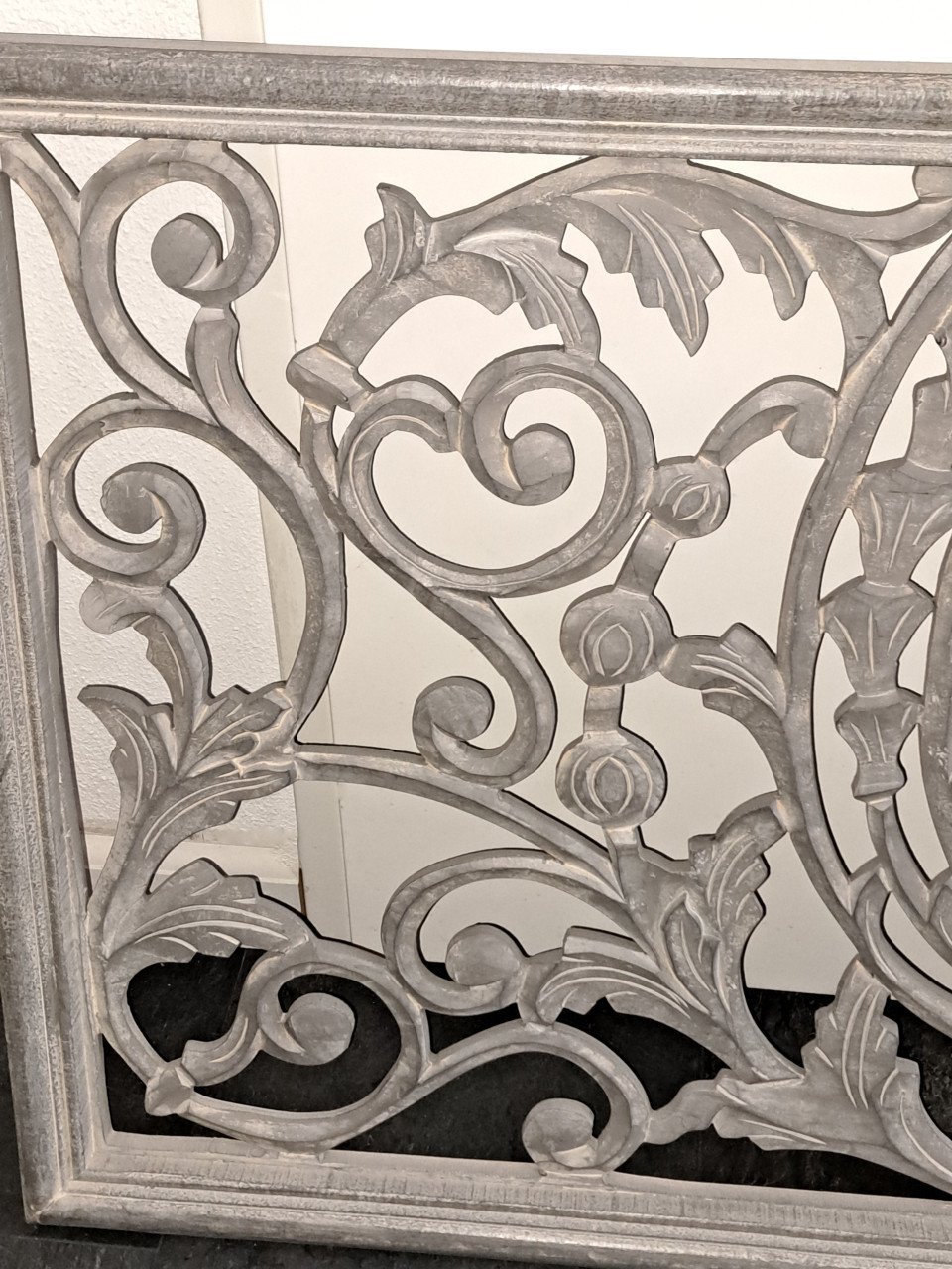 Prachtig massief houten wandpaneel, wash-grey 120 x 60 cm