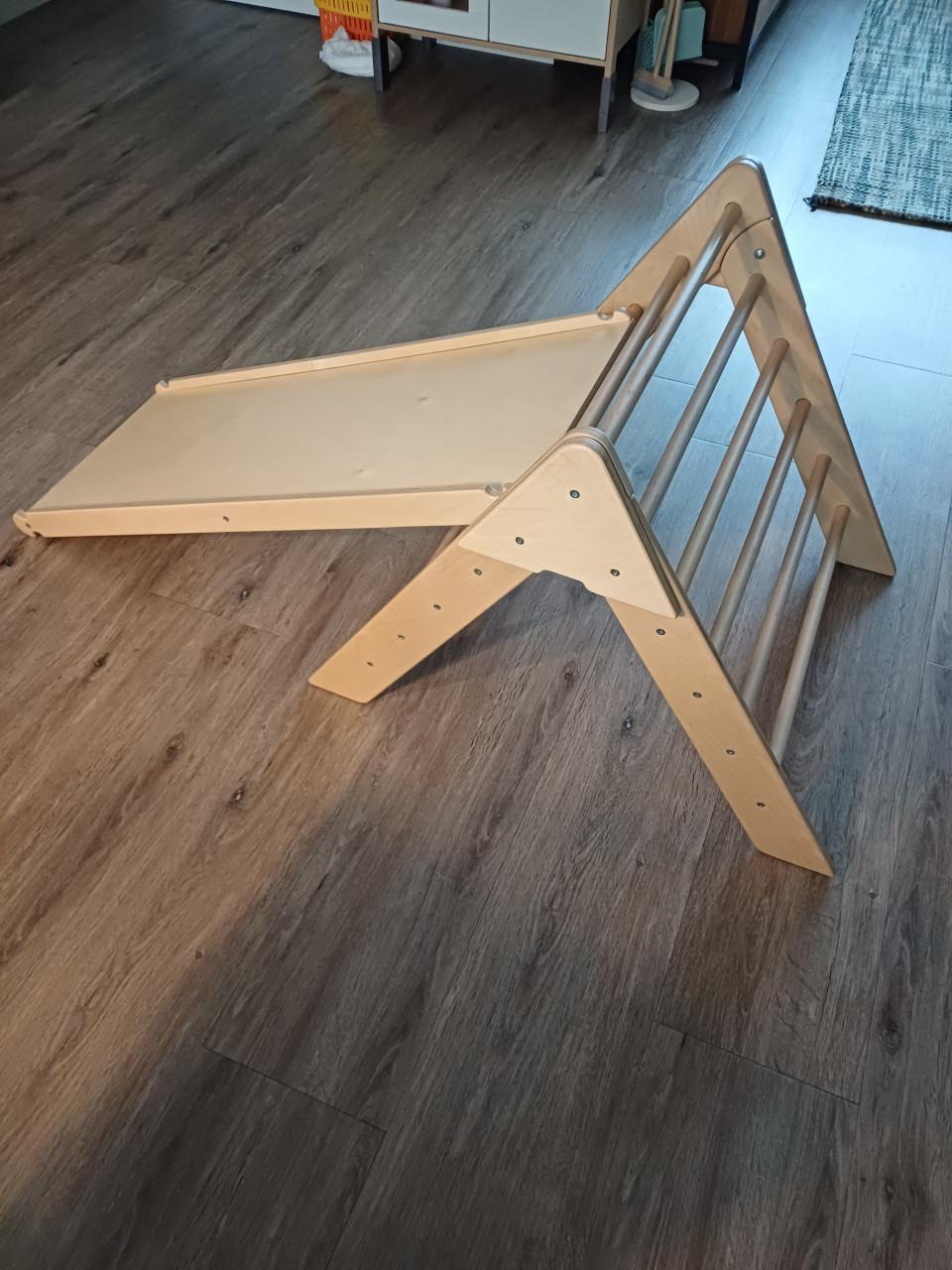 Klimrek met glijbaan