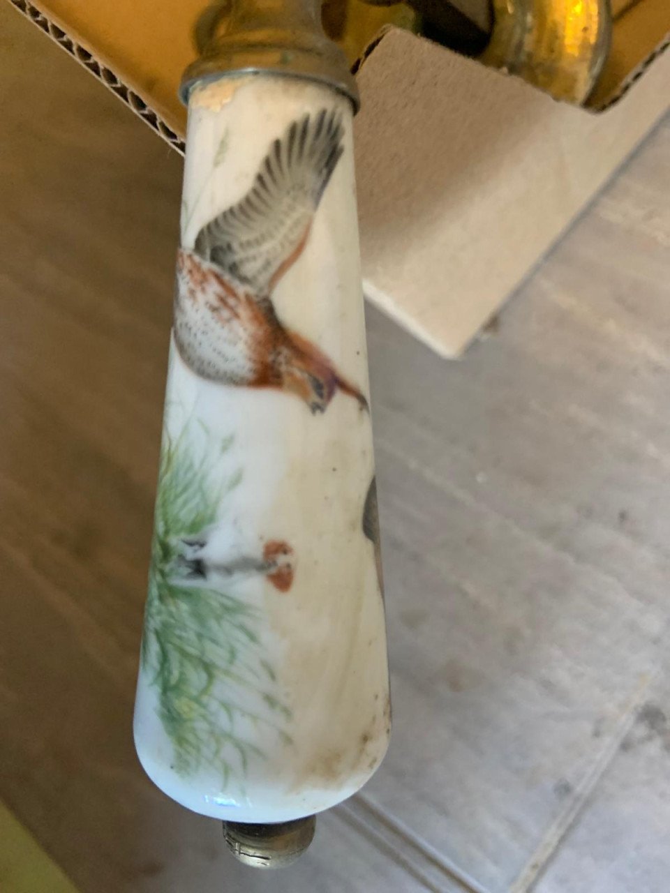 Te koop; antieke deurkruk vintage kastdeur kruk