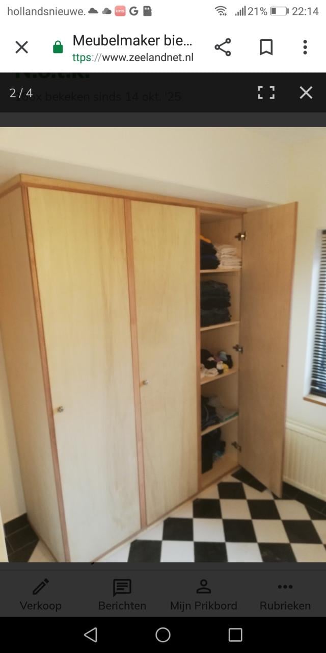 Meubelmaker biedt zich aan