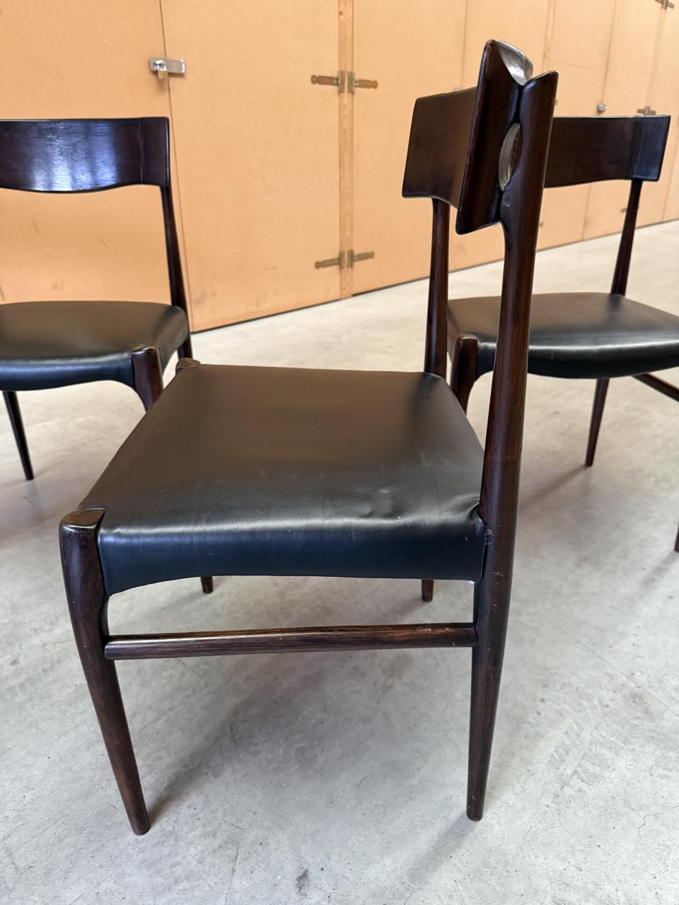 6 vintage Scandinavische eetkamerstoelen