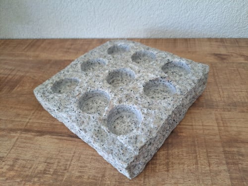 Granieten waxinelicht houder