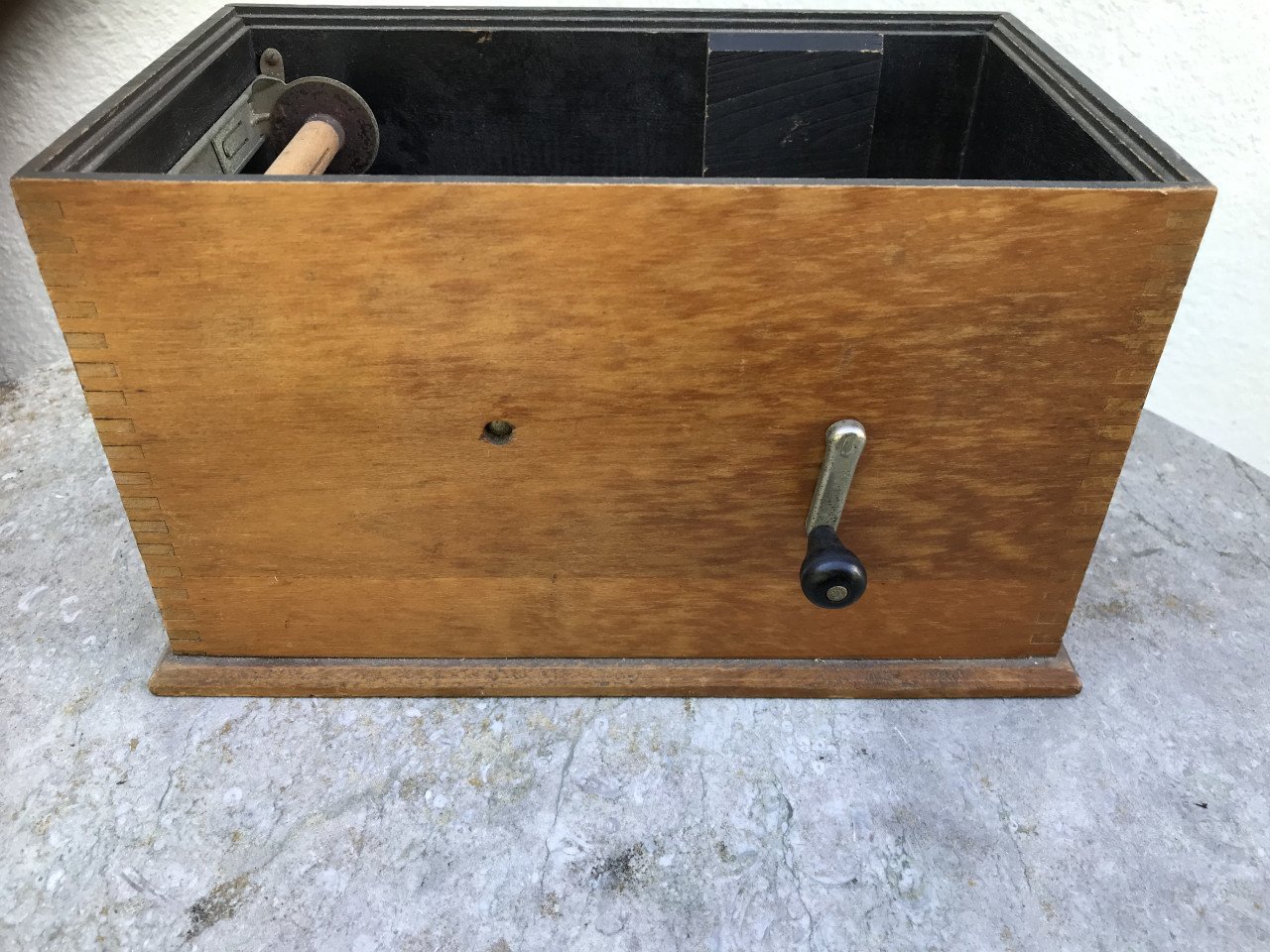 Antieke houten kodak doos