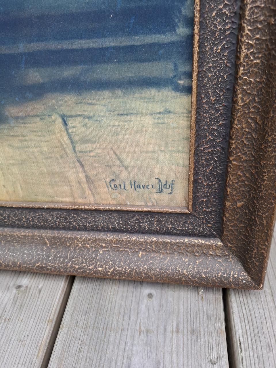 Vintage afbeelding van schilderijtje