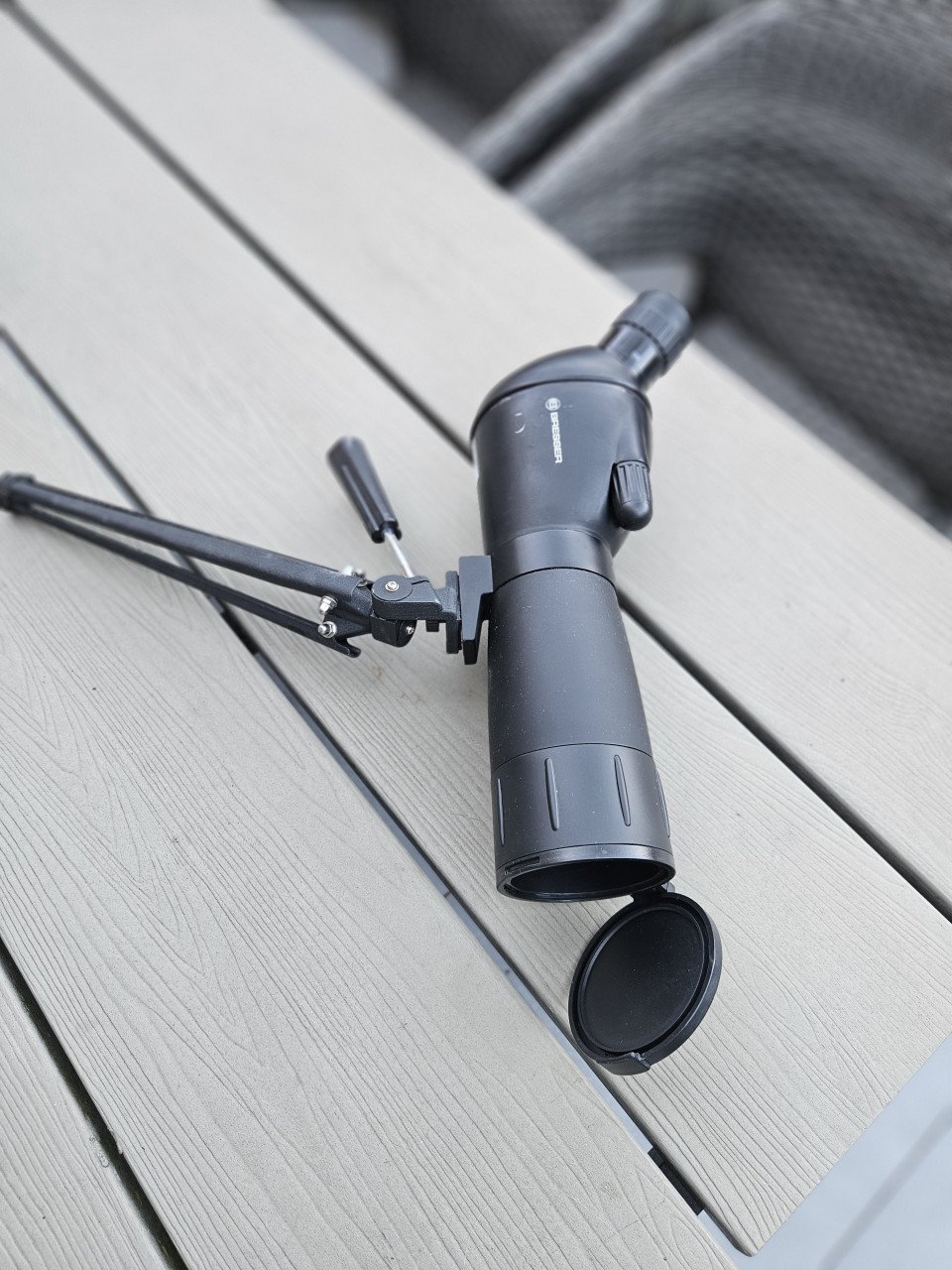 Zgan krachtige Bresser Zoom 20X-60X60 spotting scope incl statief....