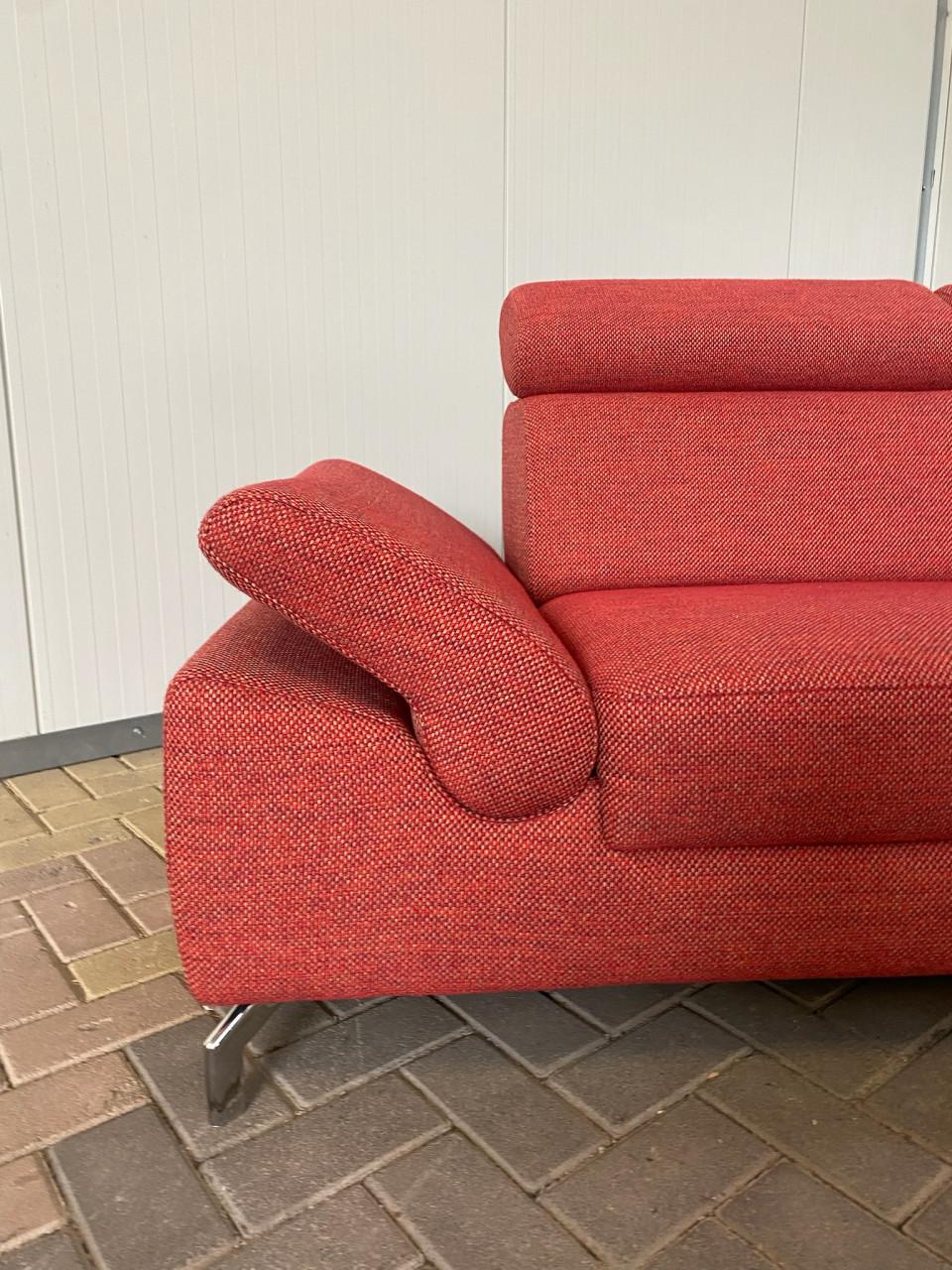 GRATIS LEVERING HEEL NL Mooi Rode Stoffen Hoekbank