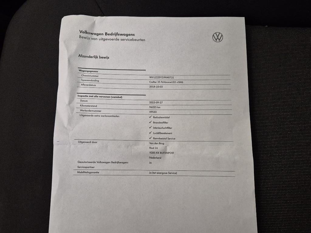 Volkswagen Crafter 35 2.0 tdi l3h3 highline airco / cruise controle / navi 