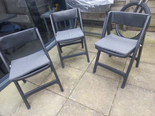 3x stevige pizzicato tuin stoelen.