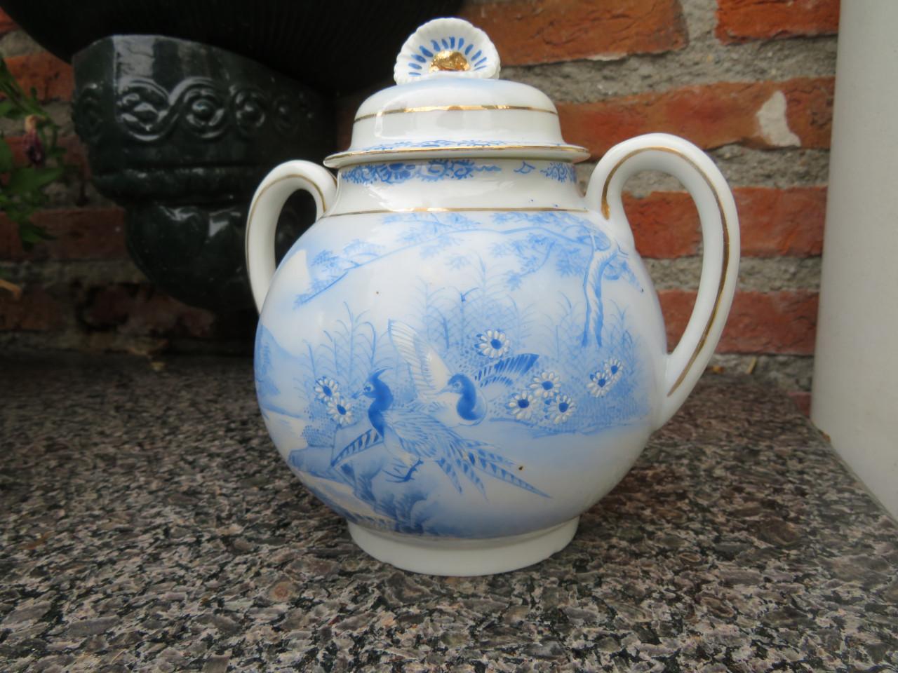 Vintage Japanse Kutani eierschaal porseleinen theeservies