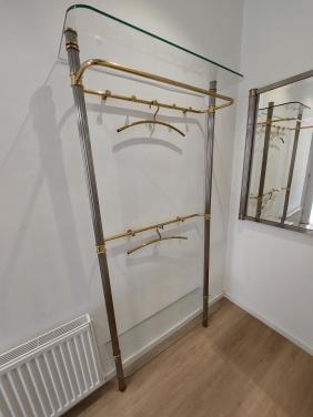 Goud/zilveren  kapstok met glas