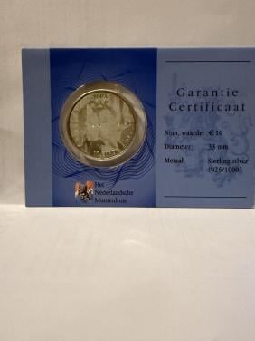 2005 Herdenkingsmunt Beatrix 25 Jaar - 10 Euro Zilver