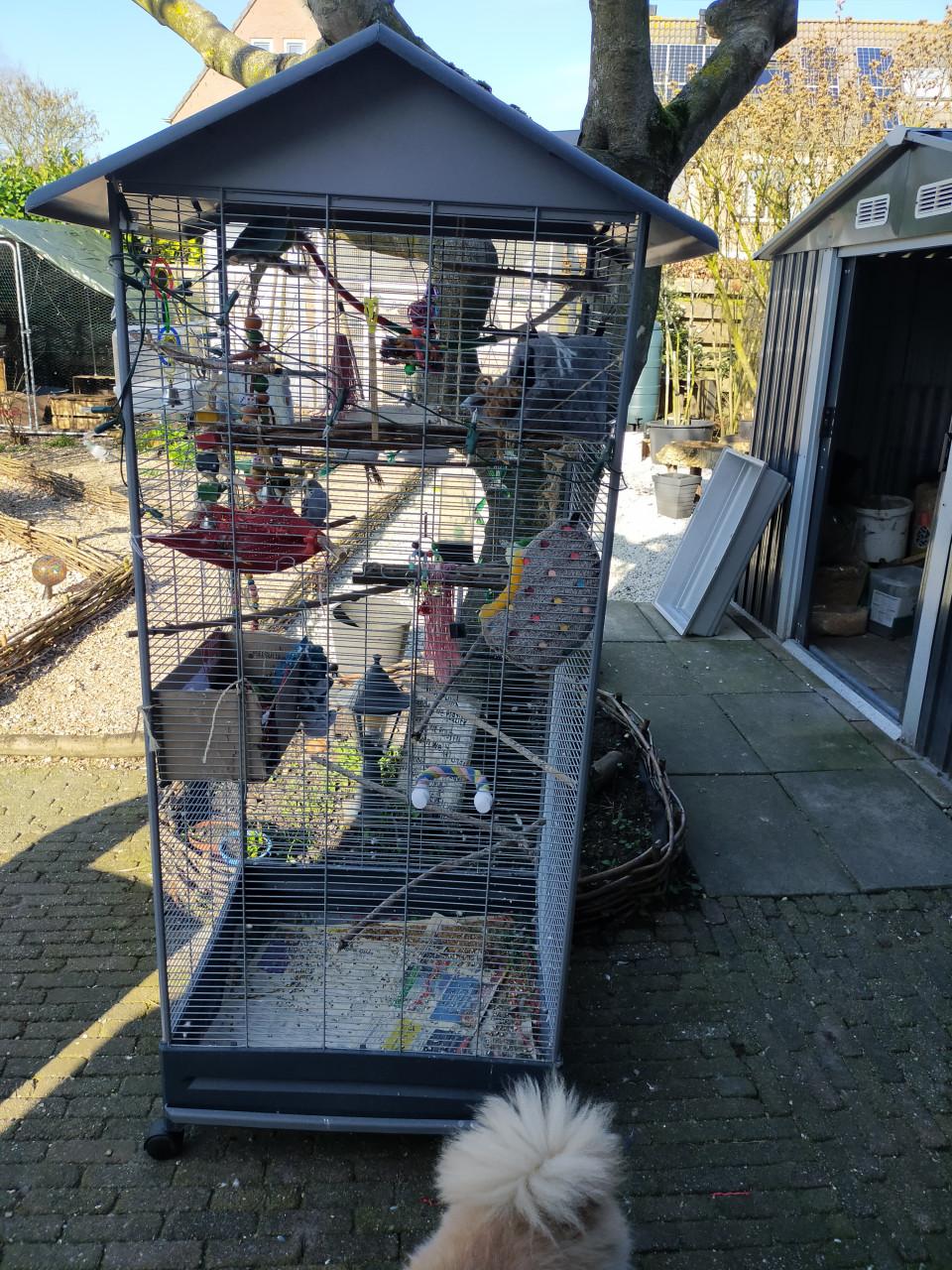 Kamervolliere op wieltjes.