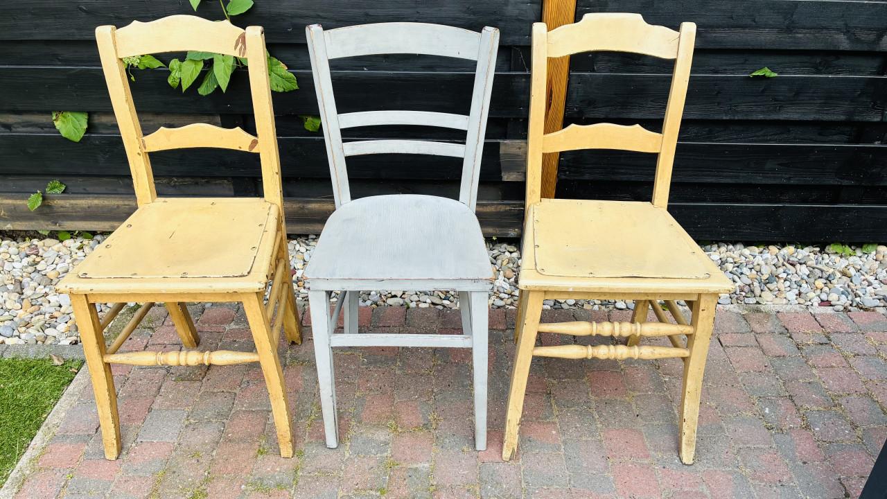 3 vintage stoeltjes