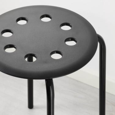 MARIUS kunststof kruk 45 cm zwart