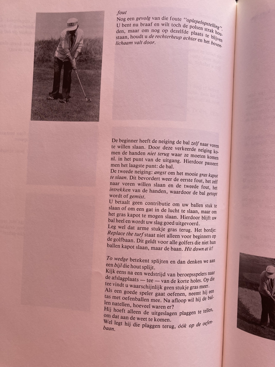 Golf instruktie boek en boekjes